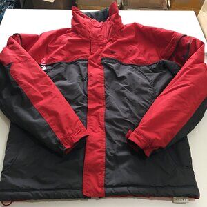Vintage Nike Jacket Size Medium Red Full Zip Retro Y2K Warm Lined
